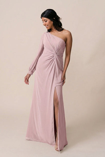 Aurora Chiffon Dress | Made To Order | Blush Pink