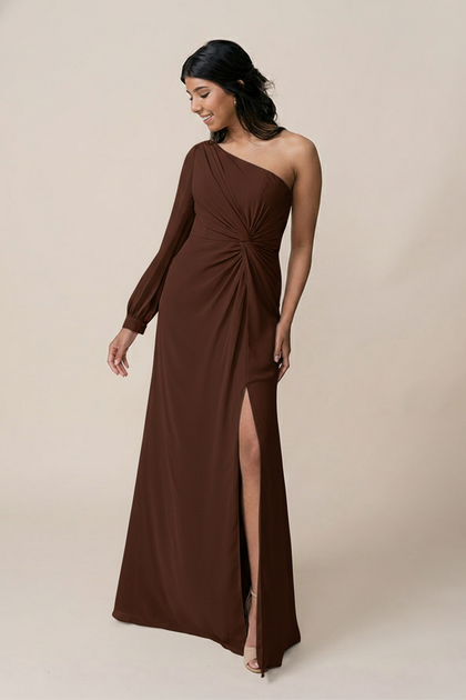 Aurora Chiffon Dress | Made To Order | Mahogany