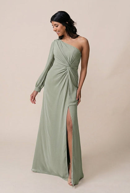 Aurora Chiffon Dress | Made To Order | Moss
