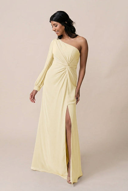 Aurora Chiffon Dress | Made To Order | Pale Yellow