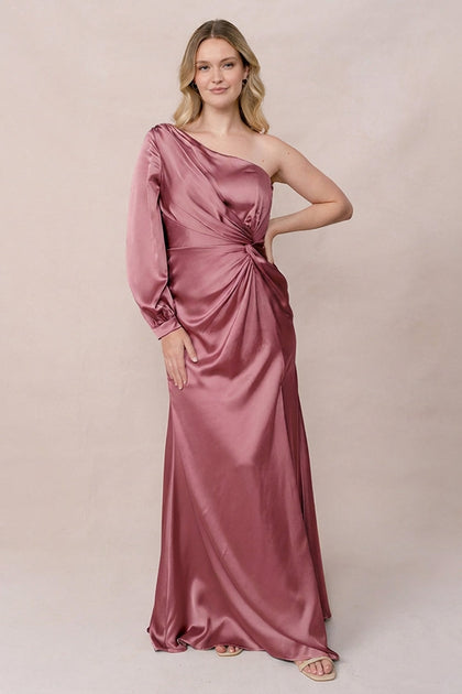 Aurora Satin Dress | Made To Order | Raspberry