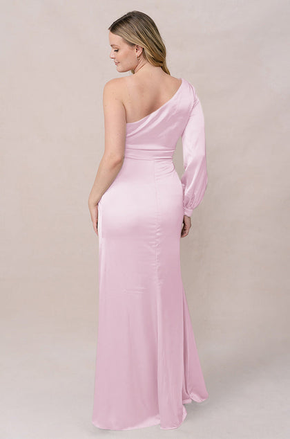 Aurora Satin Dress | Made To Order | Baby Pink