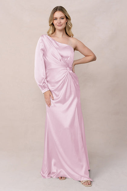 Aurora Satin Dress | Made To Order | Baby Pink