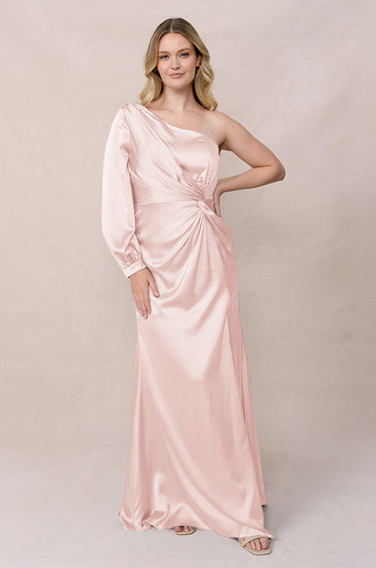 Aurora Satin Dress | Made To Order | Blush