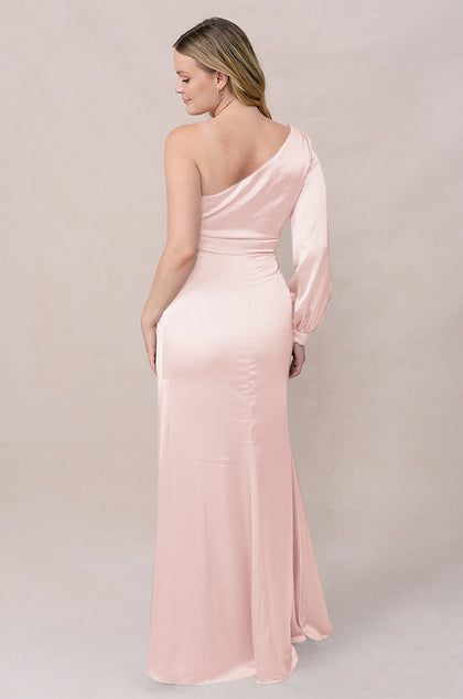 Aurora Satin Dress | Made To Order | Blush