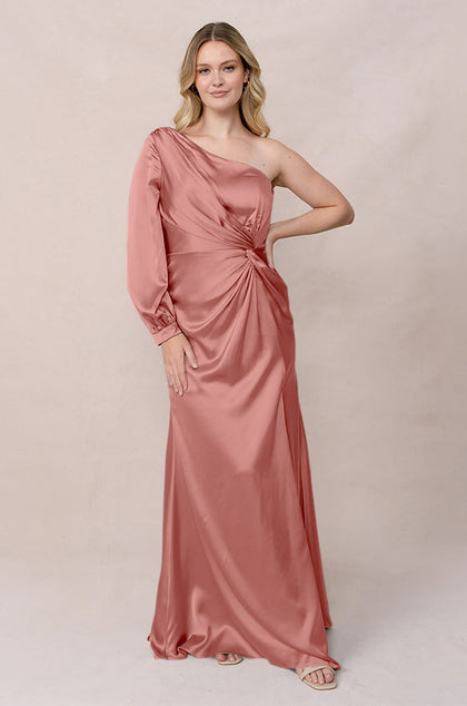 Aurora Satin Dress | Made To Order | Desert Rose