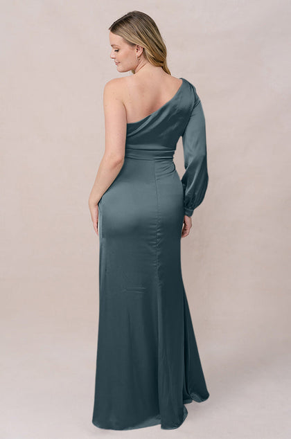 Aurora Satin Dress | Made To Order | Eucalyptus