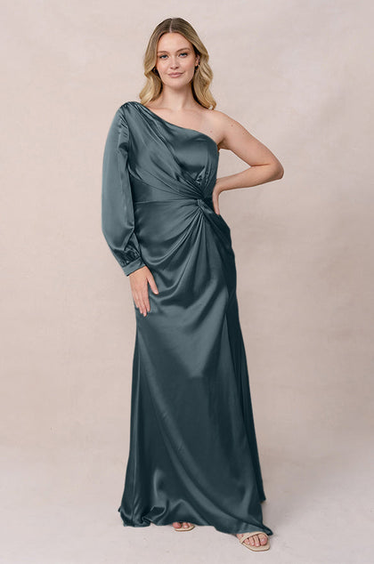 Aurora Satin Dress | Made To Order | Eucalyptus