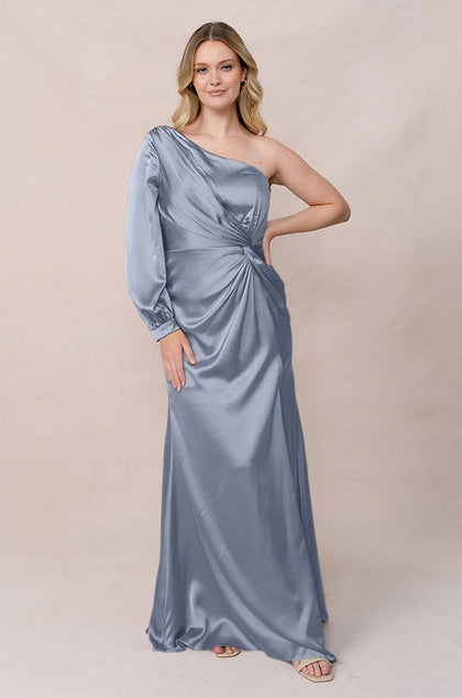 Aurora Satin Dress | Made To Order | French Blue