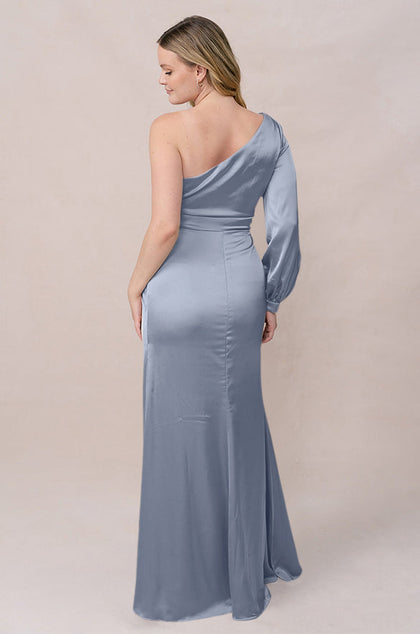 Aurora Satin Dress | Made To Order | French Blue
