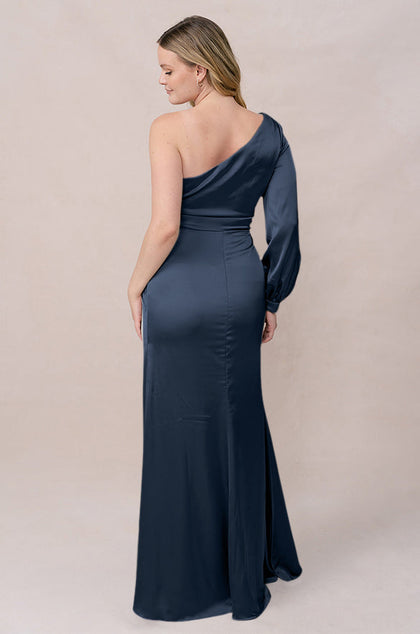 Aurora Satin Dress | Made To Order | Indie Blue