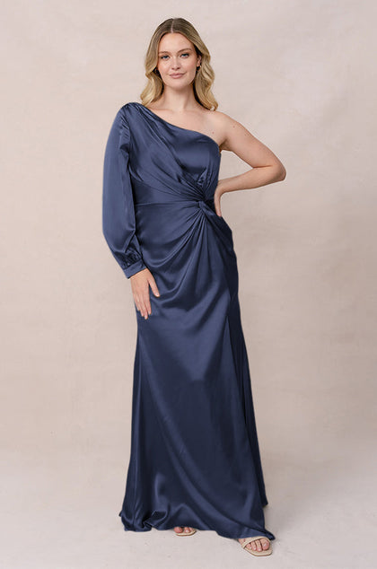 Aurora Satin Dress | Made To Order | Indie Blue
