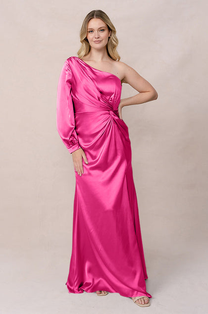 Aurora Satin Dress | Made To Order | Malibu Pink