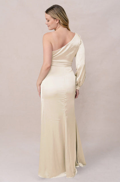 Aurora Satin Dress | Made To Order | Pale Yellow