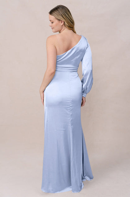 Aurora Satin Dress | Made To Order | Periwinkle