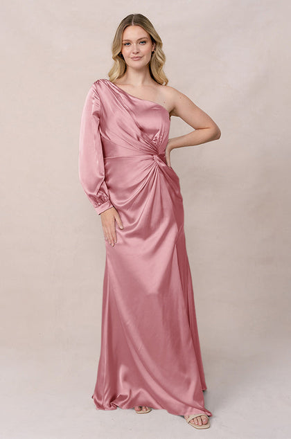 Aurora Satin Dress | Made To Order | Rosette