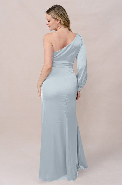 Aurora Satin Dress | Made To Order | Sky Blue