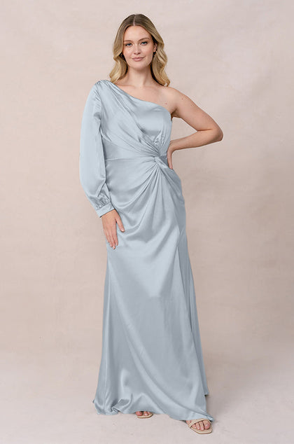 Aurora Satin Dress | Made To Order | Sky Blue