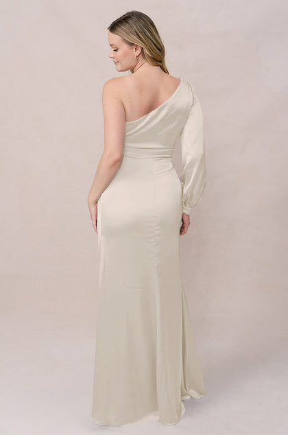 Aurora Satin Dress | Made To Order | Soft Champagne