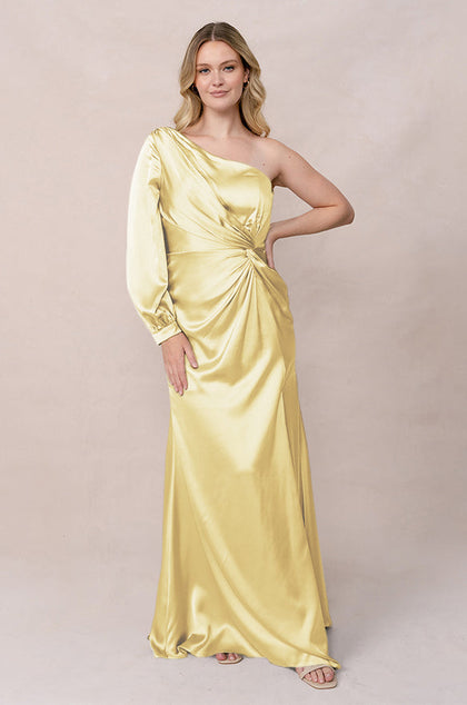 Aurora Satin Dress | Made To Order | Yellow