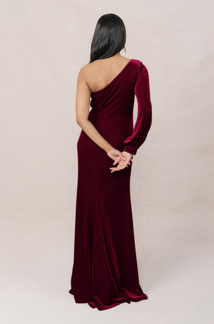 Aurora Velvet Dress | Made To Order | Burgundy
