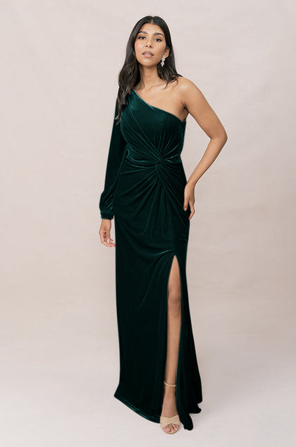 Aurora Velvet Dress | Made To Order | Classic Emerald