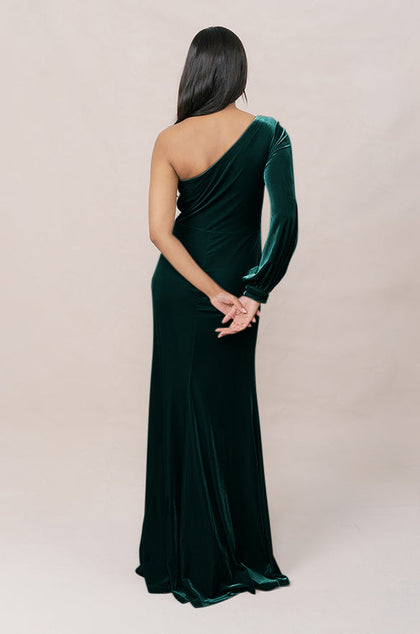Aurora Velvet Dress | Made To Order | Classic Emerald