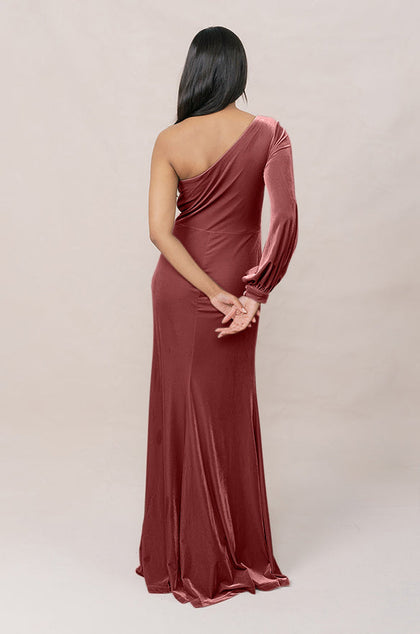 Aurora Velvet Dress | Made To Order | Dusty Rose
