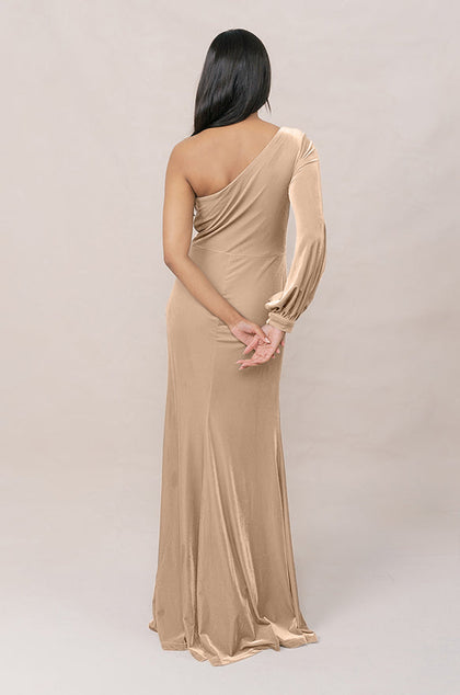 Aurora Velvet Dress | Made To Order | Gold Champagne