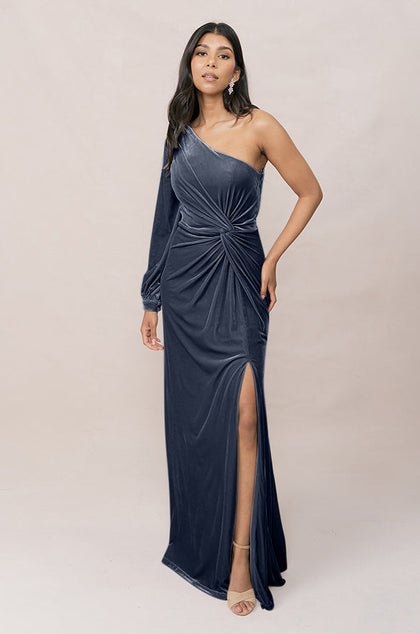Aurora Velvet Dress | Made To Order | Indie Blue
