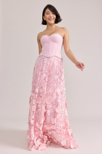 【CEREAL】【公式完売品】FRILLY PIXY DRESS PINK azalea-crepe-applique-dress-