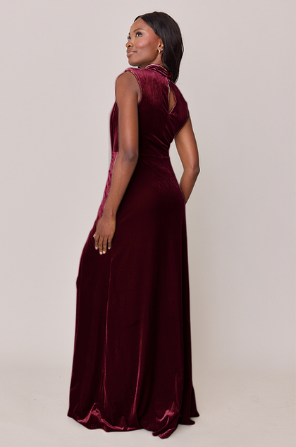 Beck Velvet Dress | Made To Order | Burgundy