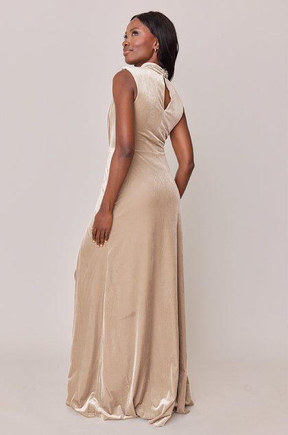 Beck Velvet Dress | Made To Order | Champagne