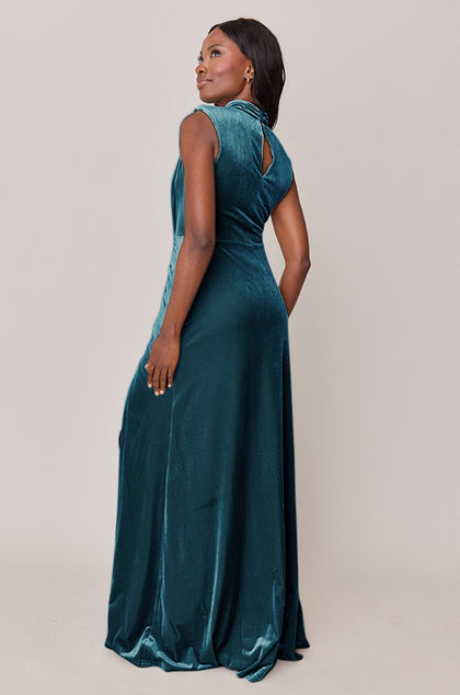 Beck Velvet Dress | Made To Order | Desert Blue