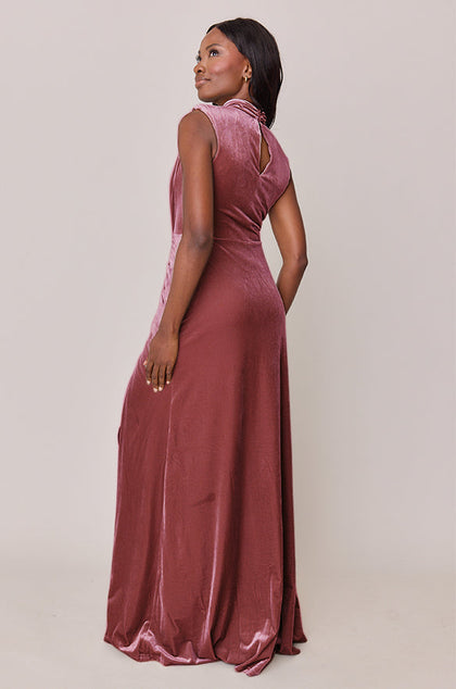 Beck Velvet Dress | Made To Order | Dusty Rose