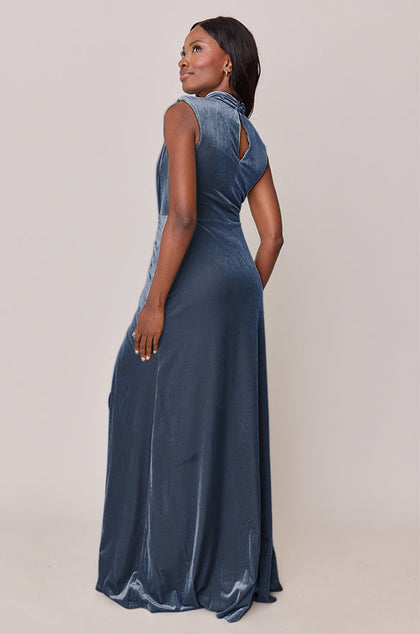 Beck Velvet Dress | Made To Order | Indie Blue