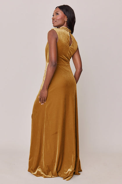 Beck Velvet Dress | Made To Order | Mustard