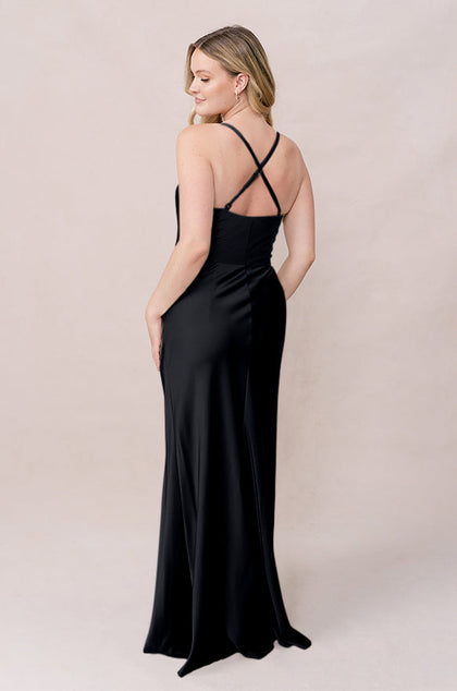 Billie Satin Dress | Made To Order | Black