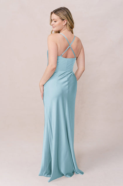 Billie Satin Dress | Made To Order | Light Blue