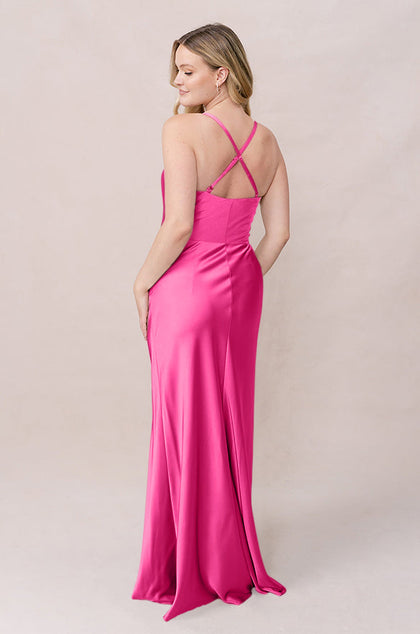 Billie Satin Dress | Made To Order | Malibu Pink