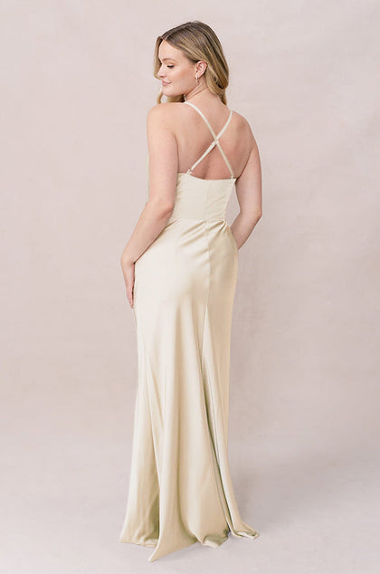 Billie Satin Dress | Made To Order | Pale Yellow