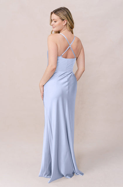 Billie Satin Dress | Made To Order | Periwinkle