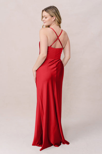 Billie Satin Dress | Made To Order | Poppy Red