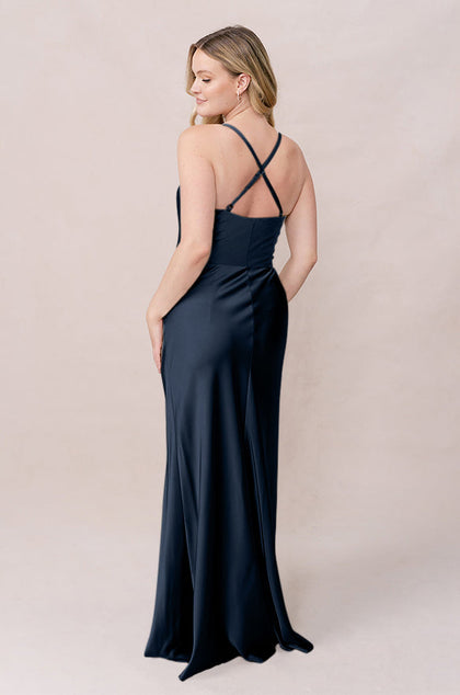Billie Satin Dress | Made To Order | Romantic Blue