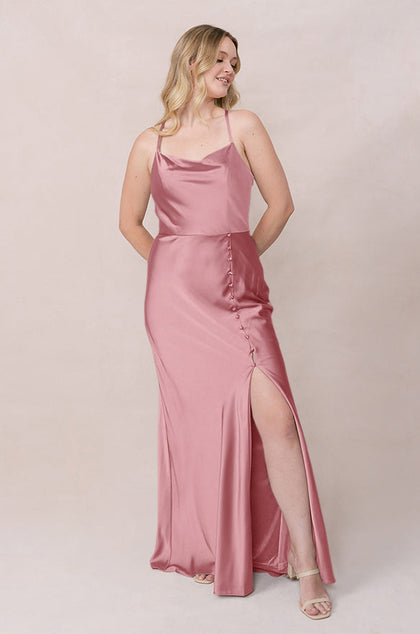 Billie Satin Dress | Made To Order | Rosette