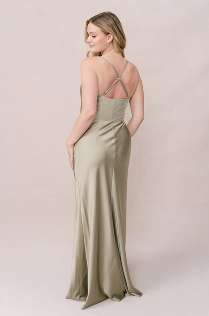 Billie Satin Dress | Made To Order | Silver Sage