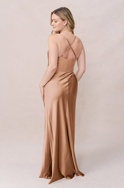 Billie Satin Dress | Made To Order | Toffee