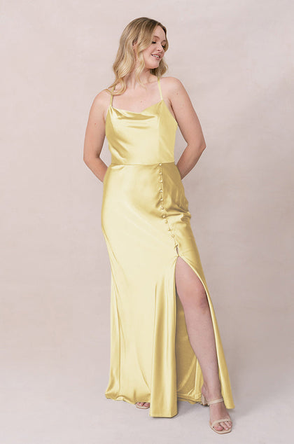 Billie Satin Dress | Made To Order | Yellow