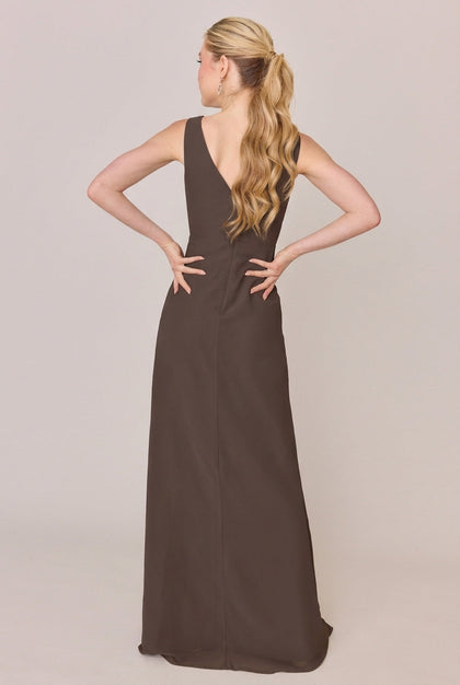 Blair Chiffon Dress | Made To Order | Espresso