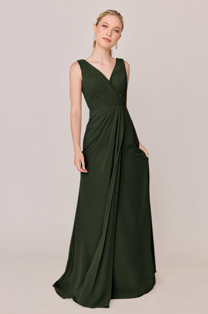 Blair Chiffon Dress | Made To Order | Deep Olive